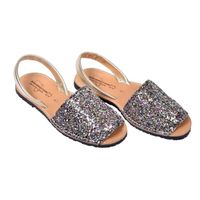 Sandale Nu Pieds Femme PREMIUM CUIR- Chaussure d'été Qualité et Confort - - 550 GLITTER MULTICOLORE