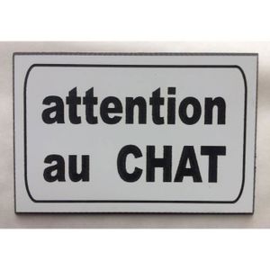Plaque Attention Au Chat Cdiscount
