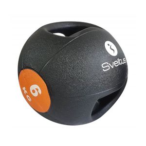 MEDECINE BALL Médecine ball avec poignées 6 kg - SVELTUS - Noir - Musculation - Haltérophilie - Adulte