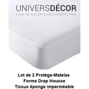 Protège-matelas Imperméable 180x200 Cm - Dos TPU, Surface Microfibre - Élastique, Extensible Jusqu'à 27 Cm