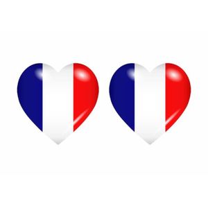 Autocollant F Drapeau Ovale France - 12cm - Résistant Aux Intempéries - Garantie 7 Ans - Fabrication Française