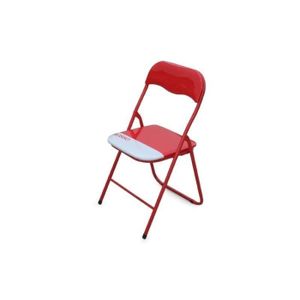Chaise Pliante assise Rouge,46,5x44x81 cm 