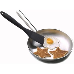 Lot de 2 robustes spatules de cuisine en silicone résistantes à la chaleur idéales pour les poissons les crêpes sans BPA les œufs anti-adhésives bleu 