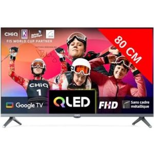 Téléviseur LED CHIQ TV QLED Full HD 80 cm L32QM8T- Google TV, QLE