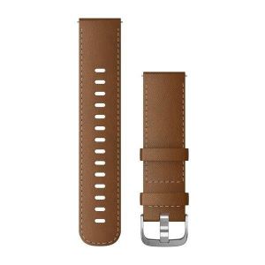 KIT ATHLÉTISME Bracelet à dégagement rapide Garmin 22 mm - marron/argent