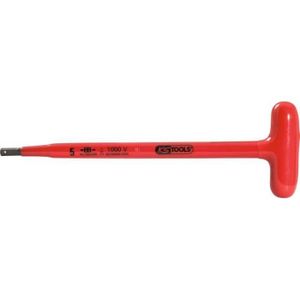 KS TOOLS 151.8134-E Clé mâle 6 pans à tête sphérique à poignée en T sur support,