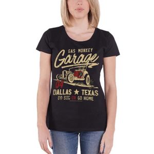 Gas Monkey Garage Go Big Or Go Home T-Shirt Manches Courtes Noir