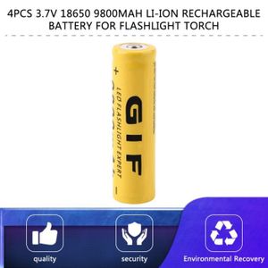 Piles Rechargeables Batterie 3.7V 18650 Grande capacité 3000mAh li-ION Batterie Rechargeable Portable Li-ION pour Lampe Torche Pack de 2 Piles 