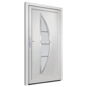 PORTE D'ENTRÉE KIT Porte d'entrée blanc 98x190 cm PVC - SALALIS - MPW11207