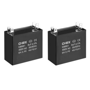 Condensateur De Démarrage CBB61 - 2μF 450V AC - Neuf - Pour Ventilateurs, Moteurs - Fabriqué En Chine