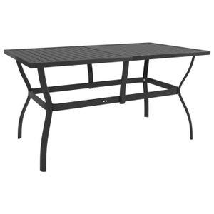 TABLE DE JARDIN  Table de jardin Anthracite 140x80x72 cm Acier  272401