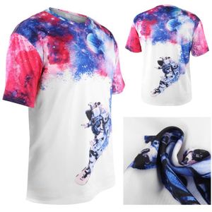 COTON BÉBÉ ZERODIS T-shirt homme T-shirt Imprimé à Motif Astronaute Ciel toilé T-shirt d'té Décontracté à Col Rond Hommes lingerie DX010019M