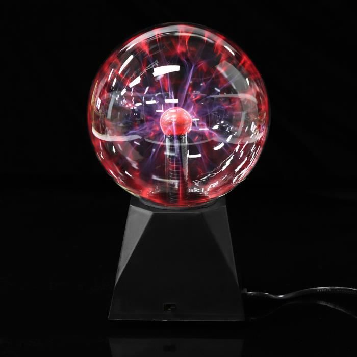 Lampe boule plasma magique eclairs 20cm 8 - Cdiscount
