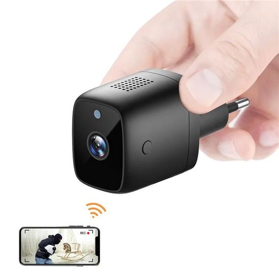 Caméra Espion 4K Mini Sans Fil - Vision Nocturne, Détection Mouvement, Batterie 3000mAh