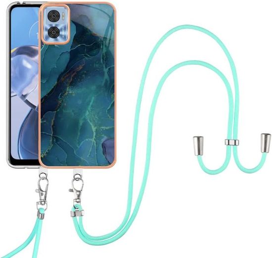 BLOTECH Marbre Coque Silicone Doux Pour Moto E22 4G/E22i Housse