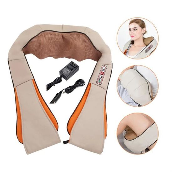 Masseur Abdominal Électrique - 12 Aimants, 3 Vitesses, Chauffant 45°C Pour Ventre, Dos, Cou