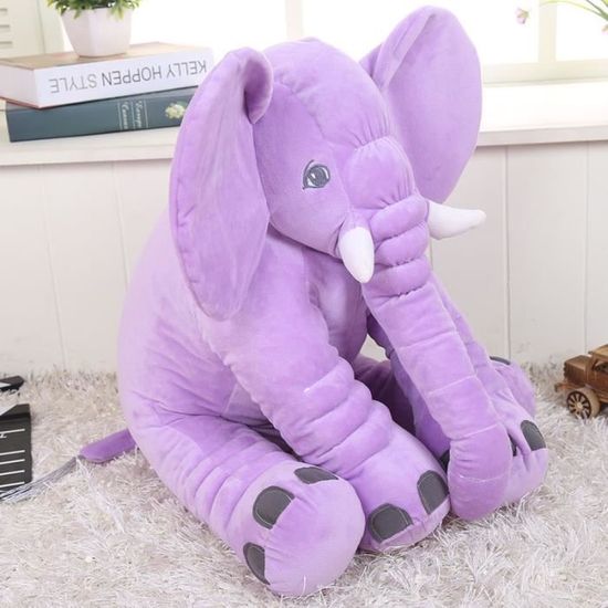 Elephant En Peluche Doux Pour Bebe Compagnon De Jeu Poupee Cadeau Pour Enfants Oreiller Jouets Doudou 40 Cm Cdiscount Jeux Jouets