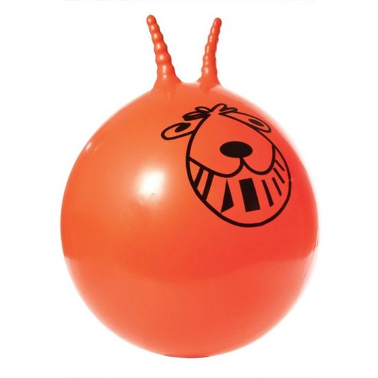 AppleRound Ballon sauteur spatial avec pompe à air, 45 cm de diamètre pour enfants de 3 à 7 ans, transat kangourou, ballon hippity hoppity hop pour enfants, couleur unie (rouge
