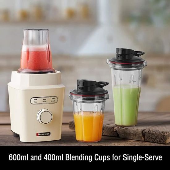 Blinder Mixer Blender Mixeur Bol en Matériau de Qualité Alimentaire sans BPA, Smoothie Robot Multifonction, Moteur 1200 W Puis[11]