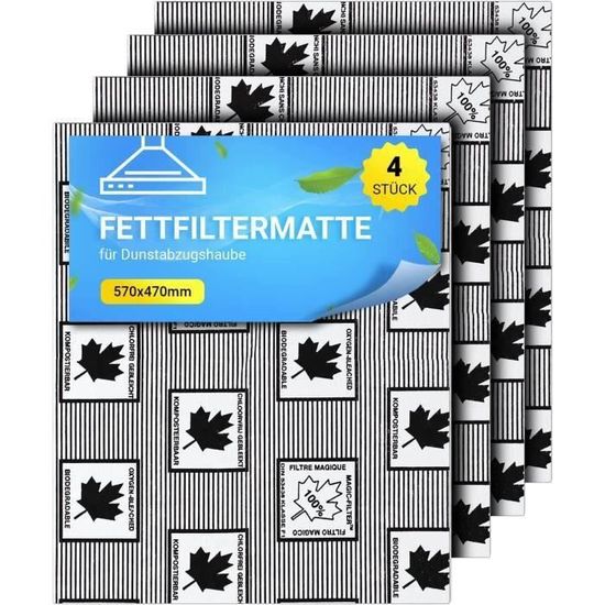 Lot De 2 Filtres Universels Pour Hotte Aspirante - 320 X 260 Mm - 5