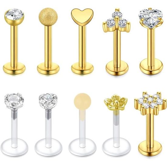 VFUN 14g Piercing Nombril Suspension Barre Abdominale Pour