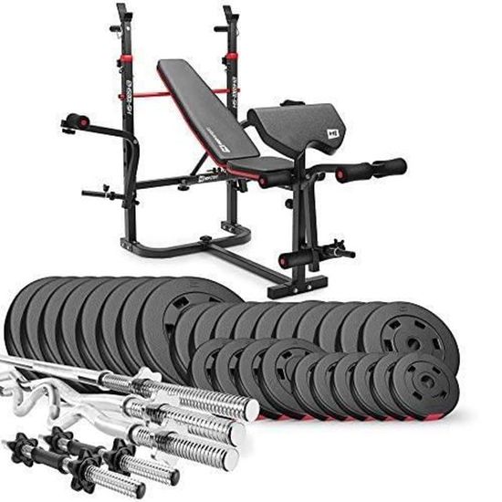 Uyoyous Barre EZ Curl 120 Cm – Acier Carbone Chromé, 70 Kg Max, Poignée Losangée, 2 Colliers à Ressort, Pour Muscu