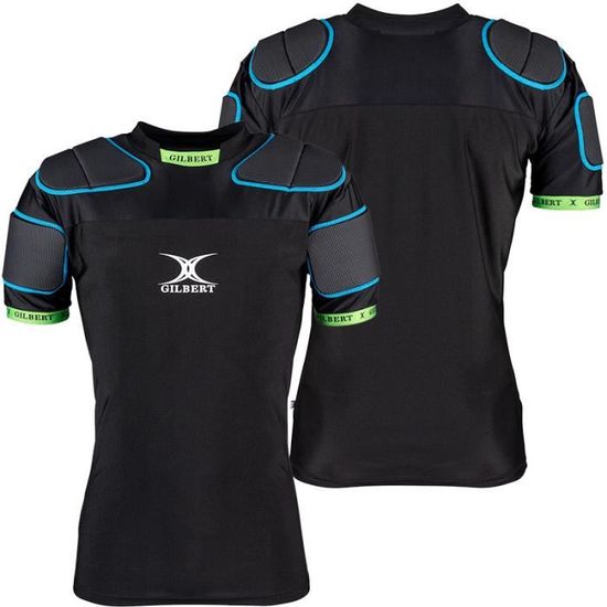 Gilbert Protections D'Épaules Rugby Charger X1 Taille 2XL - Rembourrage Haute Densité Pour Épaules, Bras, Dos - 12