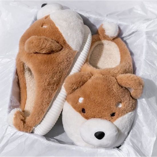 Chaussons Femme Hiver En Peluche – Design Animal Mignon – Semelle Antidérapante – Doublure Moelleuse – Idéal Cadeau