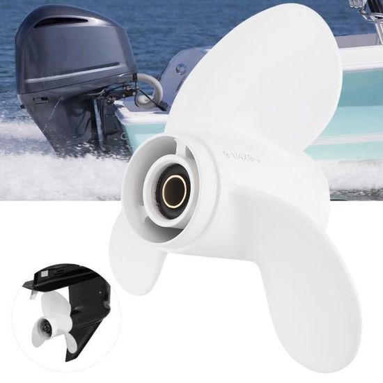 Hélice Hors-Bord - AKOZON - 9 1/4 Pouces - 3 Lames - Aluminium