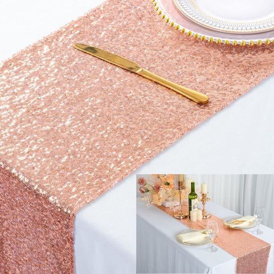 Runner Da Tavolo Con Paillettes ShinyBeauty – 30,5 X 182,9 Cm – Rettangolare, Luccicante – Per Matrimoni, Feste, Compleanni, Baby Show – Decorazione Brillante - 3