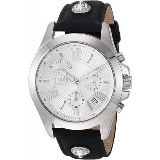 Montre VERSUS VERSACE VSPBH1018 Quartz Cuir Homme Noir Noir, Chic Achat/vente