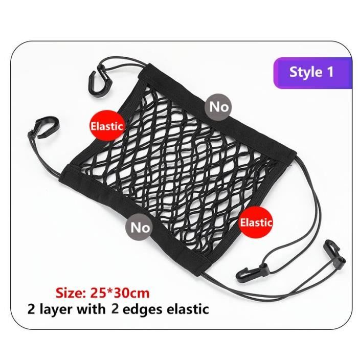 Panier De Rangement Universel Pour Poussette - Sac Filet Noir S Ou L - Plus D'Espace Pour Bébé
