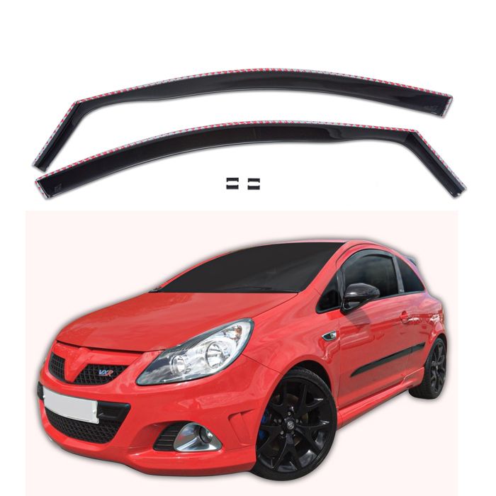 - Deflecteurs d'Air déflecteurs de vent Compatible avec Opel Corsa D / E, 3-porte 2006-2019 2pcs