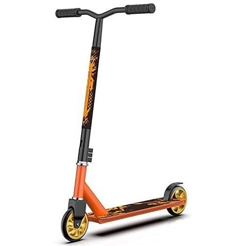 Amacigana® Trottinette Freestyle Adulte et Adolescent - Résistante aux Acrobaties et Sauts - Stunt Scooter Rotatif à 360 Degrés A79