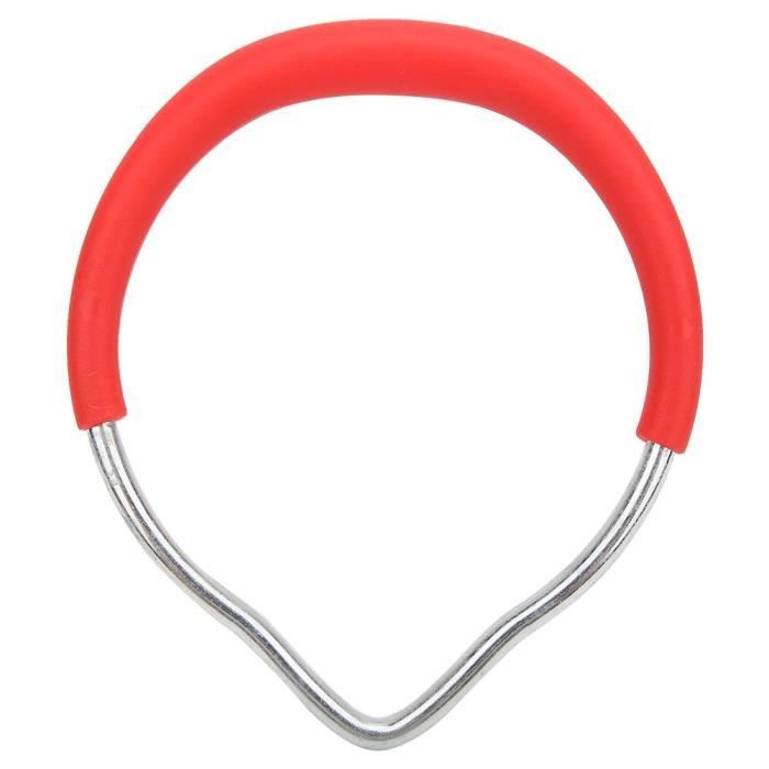 BOYOU Anneaux de Gym En Fer Pour Enfant Rouge