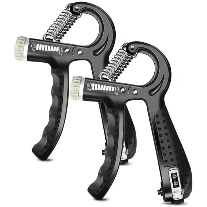 O-Kinee Hand Grip, Musculation Main, 5-60 kg Ajustable Comptage Pince à Main La résistance Exerciseur de Doigt Exerciseur Poignet
