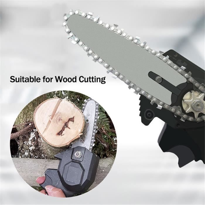Tronçonneuse Électrique Sans Fil Portable 4 Pouces Sécateur De Scie à Chaîne Pour Coupe De Bois De Branche D'arbre