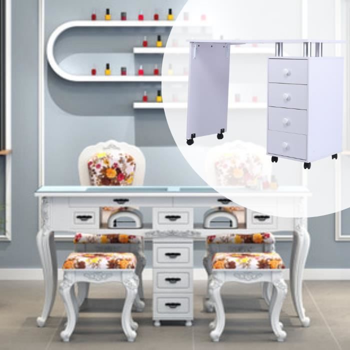 Table de manucure des ongles professionnelle avec tiroirs -KEL