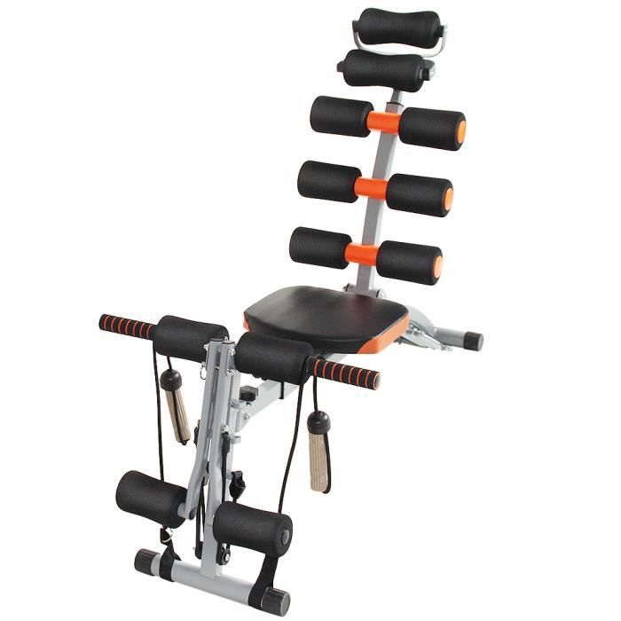 Appareil de musculation multifonction pour abdominaux, bras dos et épaules sport exercice 6 en 1