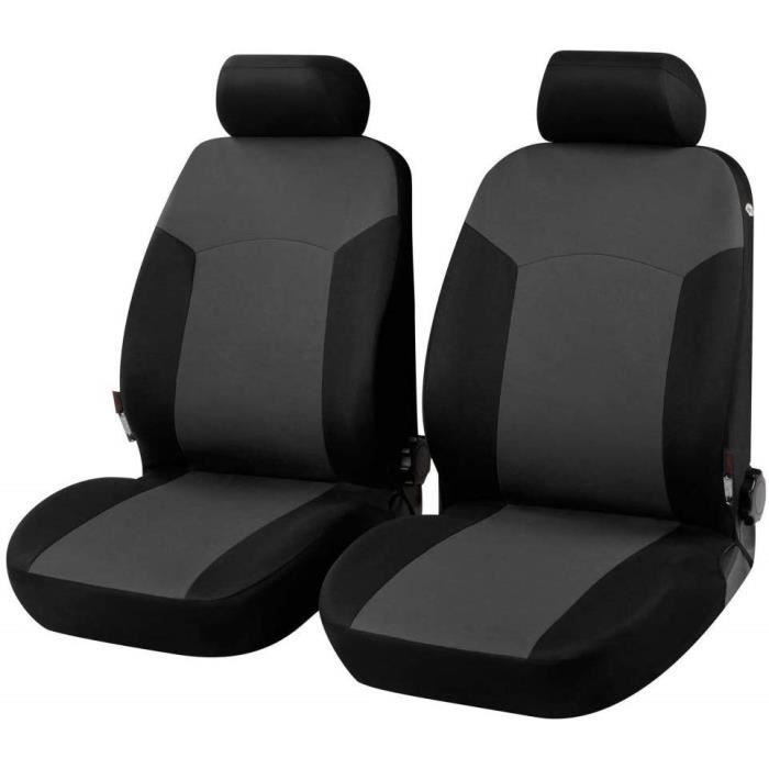 R36 Housses de siège avant gris noir pour PEUGEOT 307 CC (2005 - 2009 (T6))