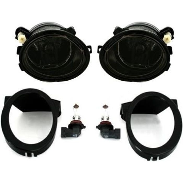 2 ANTIBROUILLARD NOIR + CACHES POUR BMW SERIE 3 E46 PACK M M2 & M3