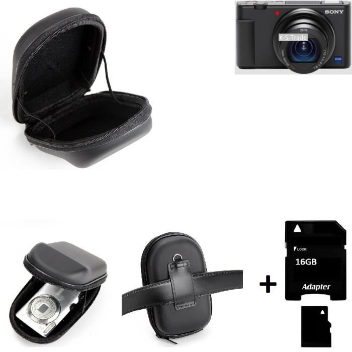 Sony ZV-1 housse protection mallette sacoche appareil photo avec 16GB Carte mémoire 362673