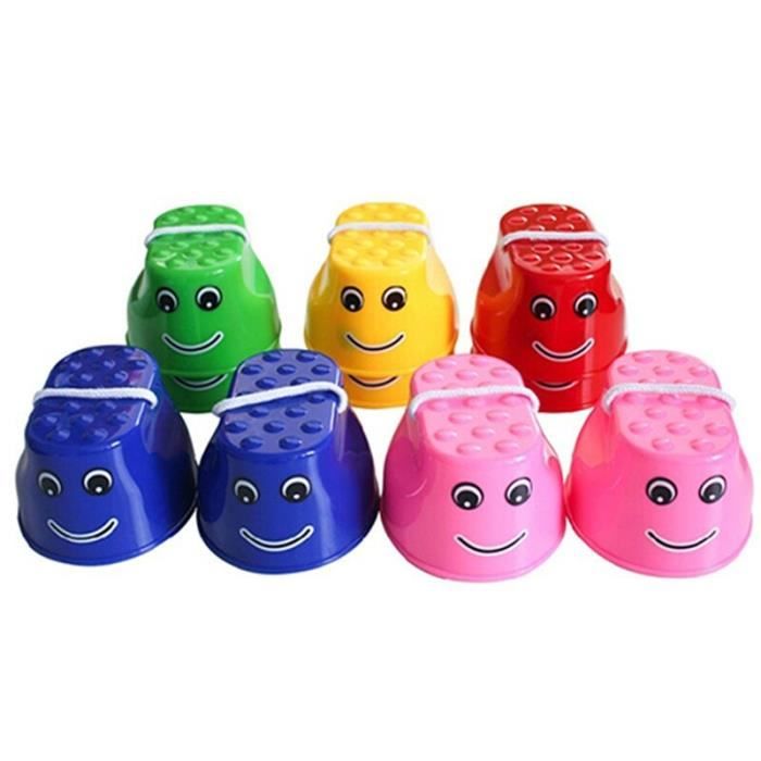 1 paire plastique Balance Coordination jeu jouet sautant pieds échasses pour enfants enfant pilotis - Modèle: Rouge - HSJSZHA08930
