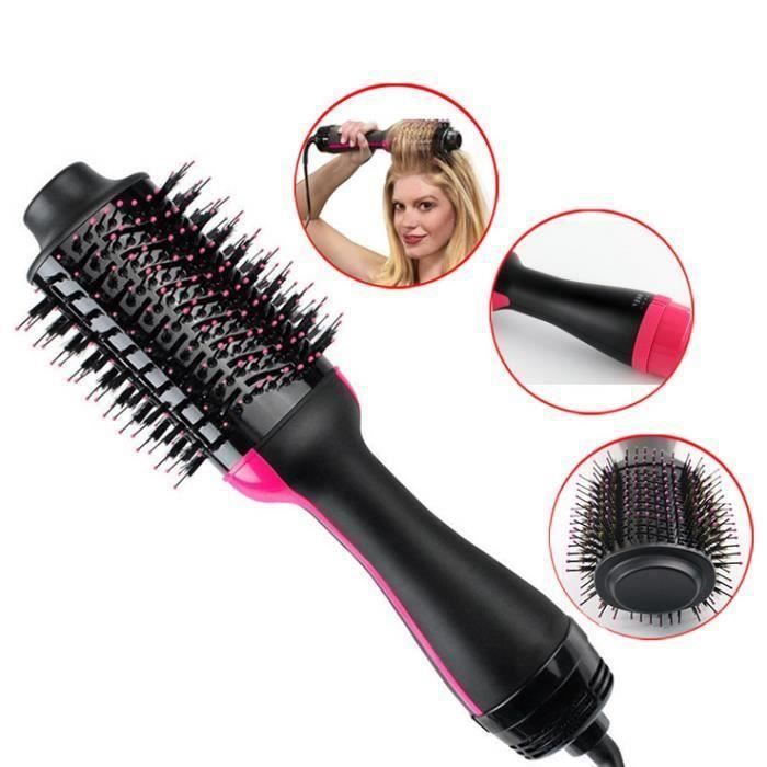 Bigoudi ,One Step sèche cheveux et volumateur, Salon Air Chaud Paddle Brosse à cheveux Générateur d'ions négatifs à lisser bigoudi
