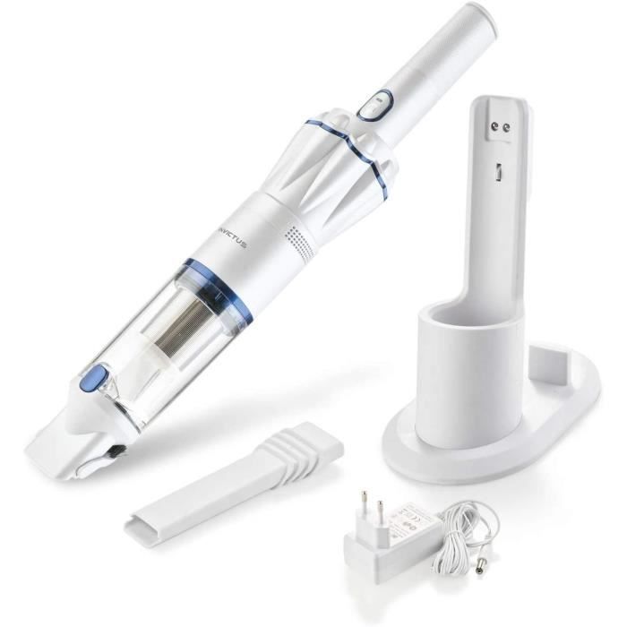 Genius Invictus One Aspirateur à main (8 pièces) Puissance maximale en format main - Aspirateur sans sac et sans fil avec puissance