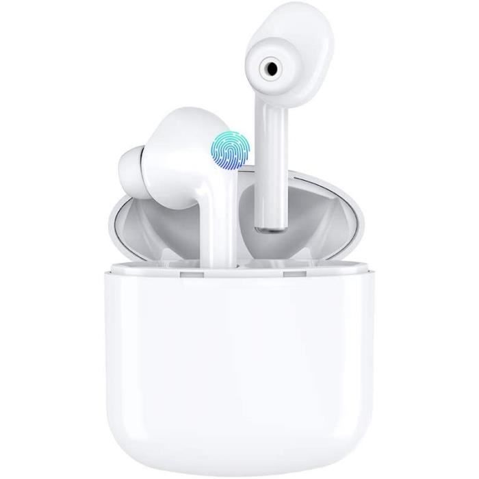 Écouteurs Bluetooth 5.0, Écouteur sans Fil Hi-FI Son Stéréo ave Réduction de Bruit, Contrôle Tactile