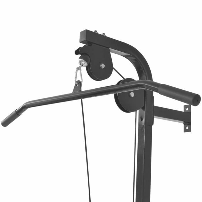Haute qualité Appareil de musculation mural avec 2 poulies Station de Musculation - Banc de musculation Banc d'entraînement *999626