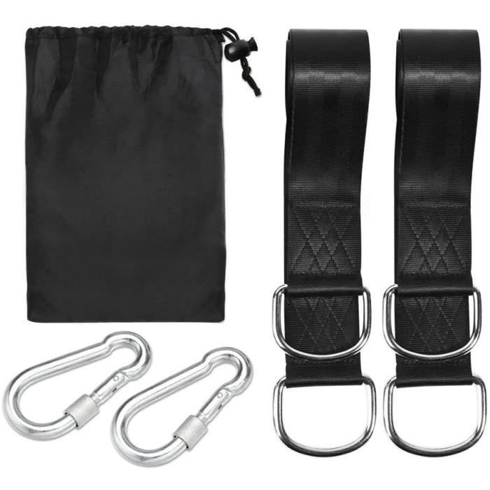 HAMAC 1 paire de fixation Kit pour hamac Suspension pour hamac balancelle Fauteuil suspendu Siegravege avec 2 mousquetons Charge413