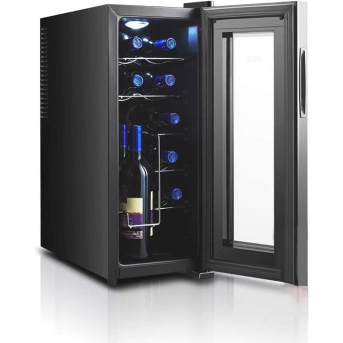 MINGDIAN Réfrigérateur à vin 12 Bouteilles - Réfrigérateur à vin Blanc et Rouge Refroidisseur à vin de comptoir - Mini réfrigéra157