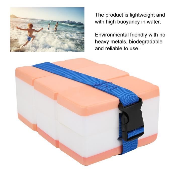 Duokon Ceinture de natation EVA équipement de formation de ceinture flottante réglable pour enfants(6 blocs )-TIP